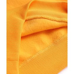 Pine Kids Cotton Knit Full Sleeves Pullover Sweatshirt with Text Print - Mustard