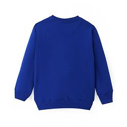 Pine Kids Cotton Knit Full Sleeves Sweatshirt With Text Print - Blue
