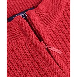 Pine Kids Knit Full Sleeves Pullover Solid Colour- Red