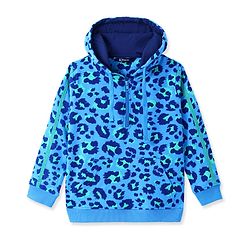 Pine Kids Cotton Knit Full Sleeves Hooded Sweatshirt & Joggers Set with  Print - Blue