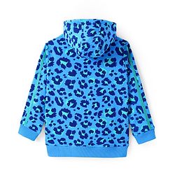 Pine Kids Cotton Knit Full Sleeves Hooded Sweatshirt & Joggers Set with  Print - Blue