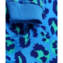 Pine Kids Cotton Knit Full Sleeves Hooded Sweatshirt & Joggers Set with  Print - Blue