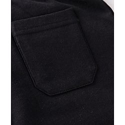 Pine Kids Cotton Knit Full Length Lounge Pant With Text Print - Black