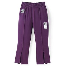 Pine Kids Knit Full Length Lounge Pant Text Print - Plum