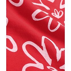 Pine Kids Full Length Comfort Fit Lounge Pants Floral Print - Red