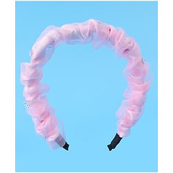 Pine Kids Free Size Hair Band With Rhinestone Detailing - Pink