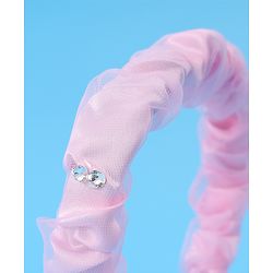 Pine Kids Free Size Hair Band With Rhinestone Detailing - Pink
