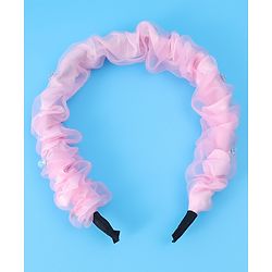 Pine Kids Free Size Hair Band With Rhinestone Detailing - Pink