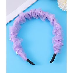 Pine Kids Free Size Hair Bands With Rhinestone Detailing - Purple