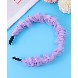 Pine Kids Free Size Hair Bands With Rhinestone Detailing - Purple