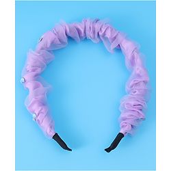 Pine Kids Free Size Hair Bands With Rhinestone Detailing - Purple