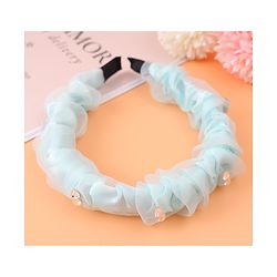 Pine Kids Free Size Hair Band With Rhinestone Detailing - Light Blue