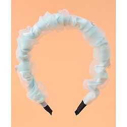 Pine Kids Free Size Hair Band With Rhinestone Detailing - Light Blue
