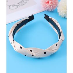 Pine Kids Hair Band with Polka Dot Print Free Size - Beige
