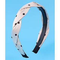 Pine Kids Hair Band with Polka Dot Print Free Size - Beige