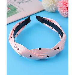 Pine Kids Hair Band with Polka Dot Print Free Size - Pink