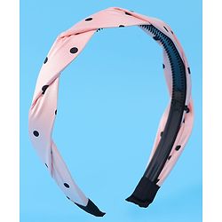 Pine Kids Hair Band with Polka Dot Print Free Size - Pink