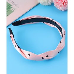 Pine Kids Hair Band with Polka Dot Print Free Size - Pink