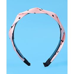 Pine Kids Hair Band with Polka Dot Print Free Size - Pink