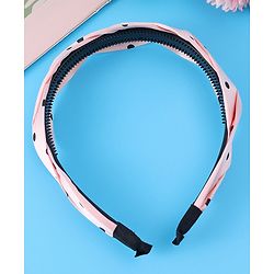 Pine Kids Hair Band with Polka Dot Print Free Size - Pink