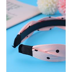 Pine Kids Hair Band with Polka Dot Print Free Size - Pink