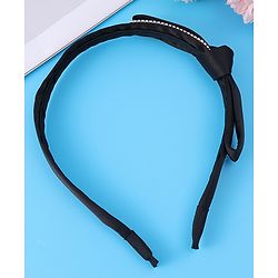 Pine Kids Hair Band with Bow - Black
