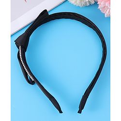 Pine Kids Hair Band with Bow - Black