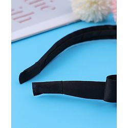 Pine Kids Hair Band with Bow - Black