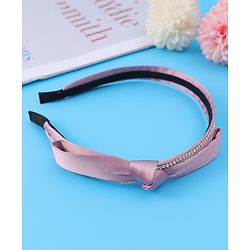 Pine Kids Hair Band with Bow Free Size - Pink