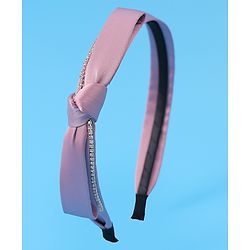 Pine Kids Hair Band with Bow Free Size - Pink