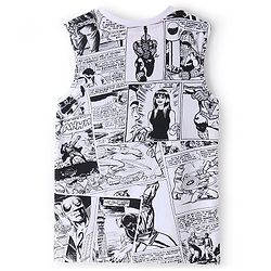 Pine Kids Marvel Terry Twofer Full Sleeve Shirt and Sleeveless T-Shirt Set With Spiderman Graphics and Pocket Detailing - Navy Red & White