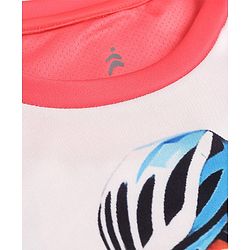 Pine Active Knit Half Sleeves Cycle Printed T-Shirt - Red