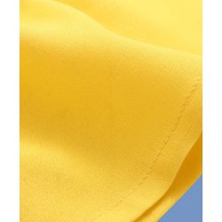 Pine Kids Viscose Woven Full Sleeves Solid Kurta Pyjama Set with Floral Printed Jacket - Yellow