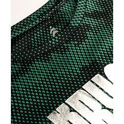 Pine Active Knitted Half Sleeves T-Shirt With Text & Camouflage Print - Dark Green