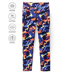 Pine Active Knit Full Length Super Camouflage Print - Multicolour