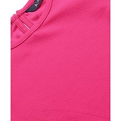 Pine Kids Woven Half Sleeves Solid Top - Magenta