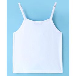 Pine Kids Woven Half Sleeves Floral Printed Top with Solid Colour Vest - White & Pink