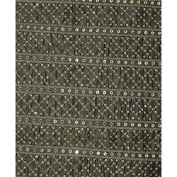 Pine Kids Woven Full Sleeves Sequinned Kurta Pyjama Set - Olive Green