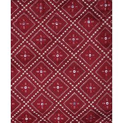 Pine Kids Woven Full Sleeves Sequinned Kurta Pyjama Set - Maroon