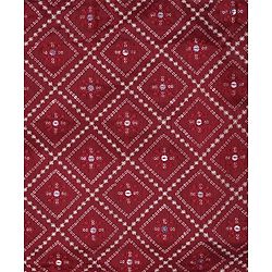 Pine Kids Woven Full Sleeves Sequinned Kurta Pyjama Set - Maroon