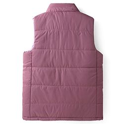 Pine Kids Woven Sleeveless Reversible Padded Jacket with solid colour   - Plum