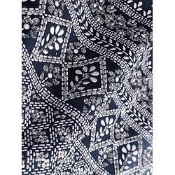 Pine Kids Woven Sleeveless Sequin Embroidered Choli Lehenga Set with Dupatta - Navy Blue