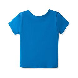 Pine Kids Single Jersey Knit Half Sleeves Floral & Text Printed Night Suit - Blue & Green