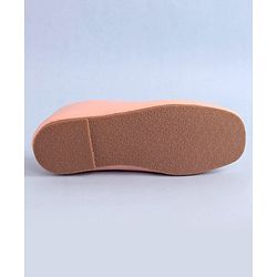 Pine Kids Bow Applique Ballerinas with Backstrap- Pink