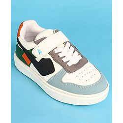 Pine Kids Velcro Closure Casual Shoes - White & Blue