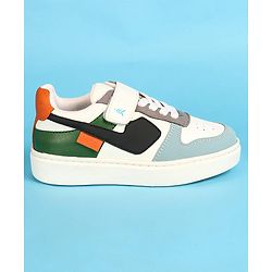 Pine Kids Velcro Closure Casual Shoes - White & Blue