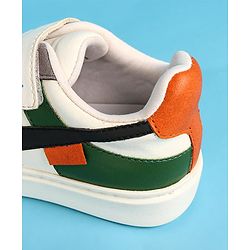 Pine Kids Velcro Closure Casual Shoes - White & Blue