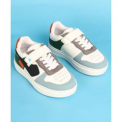 Pine Kids Velcro Closure Casual Shoes - White & Blue