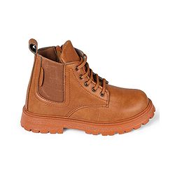 Pine Kids Lace Up Solid Color Winter Boots - Brown