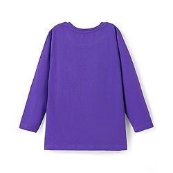 Pine Kids Single Jersey Knit Full Sleeves Night Suit with Space Theme Print - Purple & Black